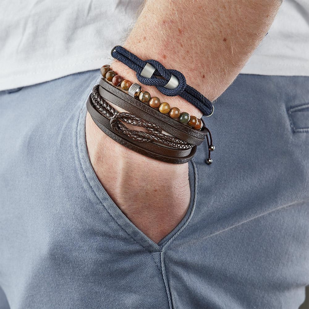 Bracelet Noir Homme Geographical Norway 315027 vue 2