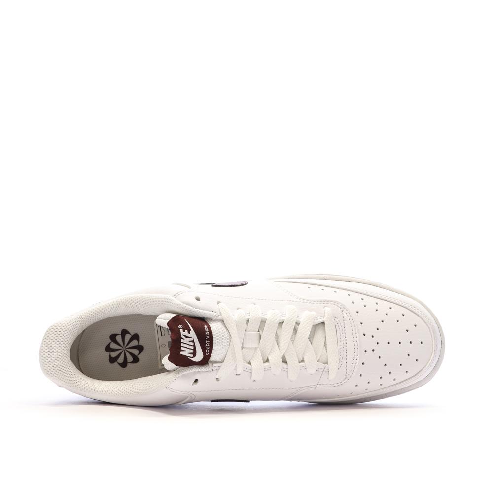 Baskets Blanc/Bordeaux Homme Nike Court Vision Low vue 4