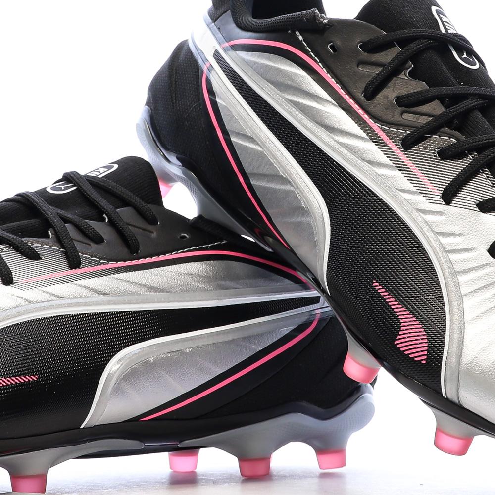 Chaussures de football Grises/Noires Homme Puma King vue 7