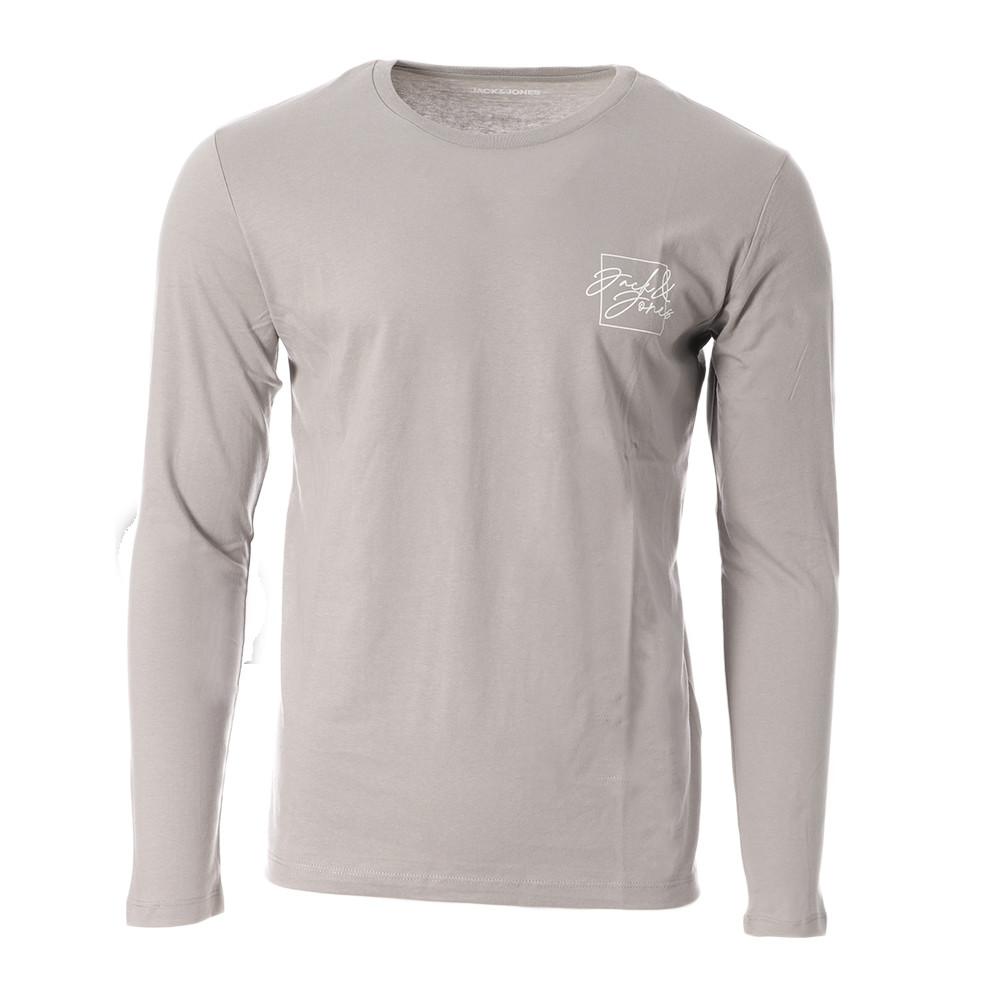 T-Shirt Manches Longues Gris Homme Jack and Jones Albie pas cher