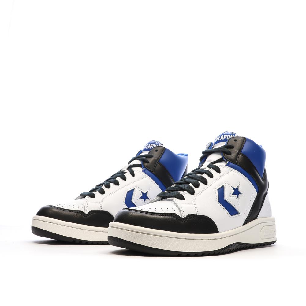 Baskets Blanches/Noires/Bleu Homme Converse Weapon vue 6