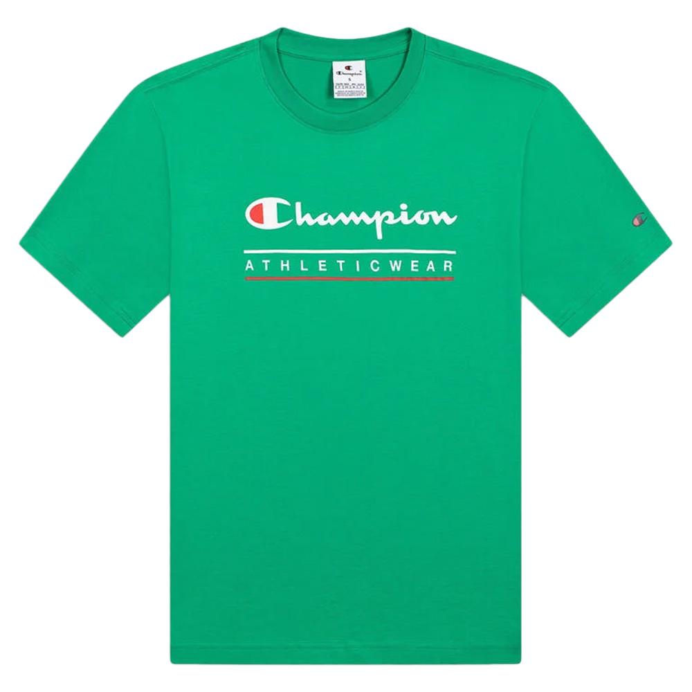 T-Shirt Vert Garçon Champion Crewneck pas cher