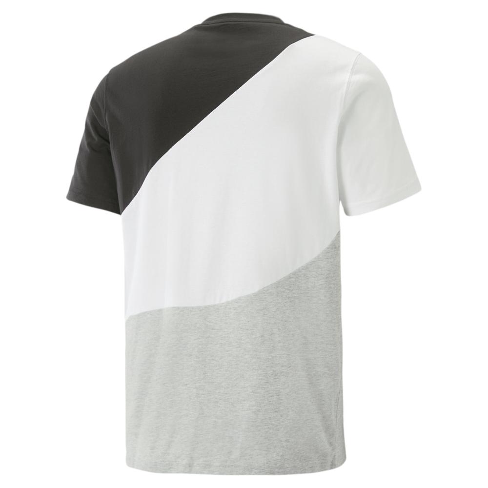 T-shirt Blanc/Noir/Gris Homme Puma Power Cat vue 2