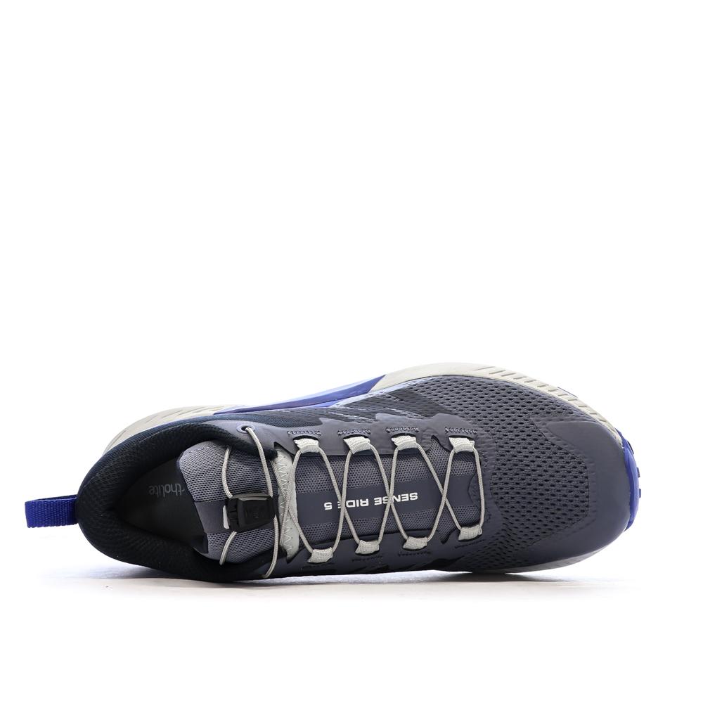Chaussures de Trail Gris/Bleu Homme Salomon Sense Ride 5 vue 4
