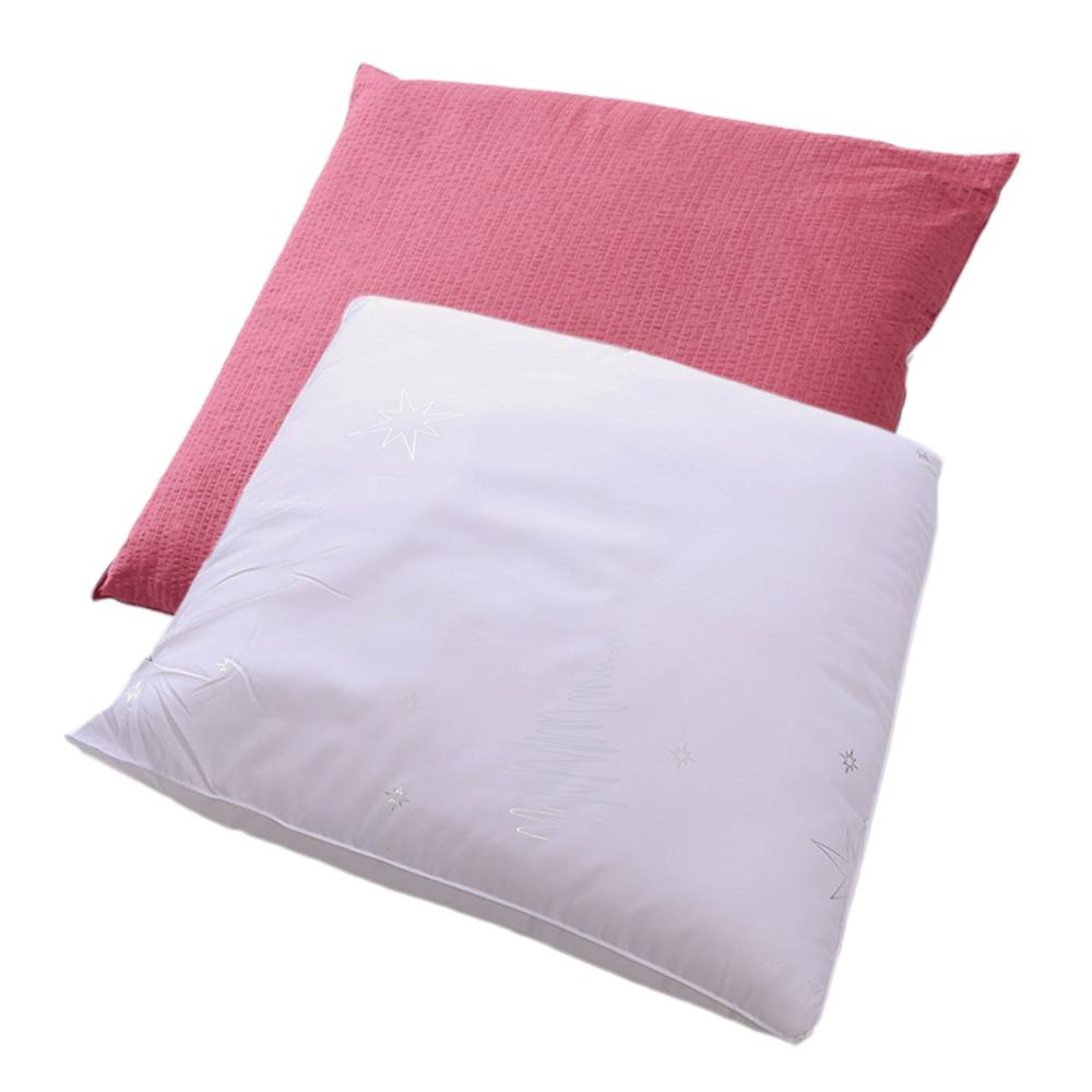 Lot de 2 Oreillers Rose/Blanc Dodo Confort & Déco 60x60 vue 2