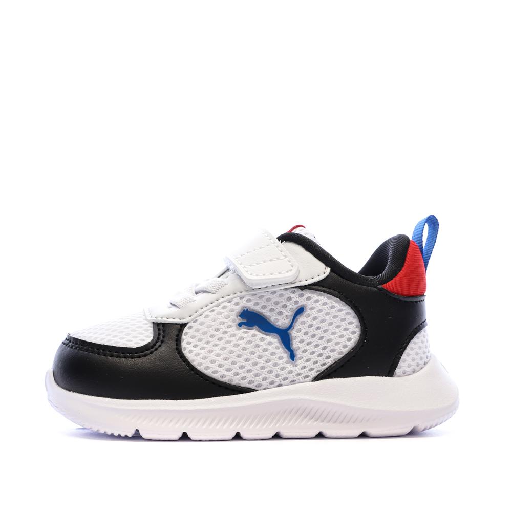 Baskets Blanc/Noir Garçon Puma Fun Racer 2 Ac+ pas cher
