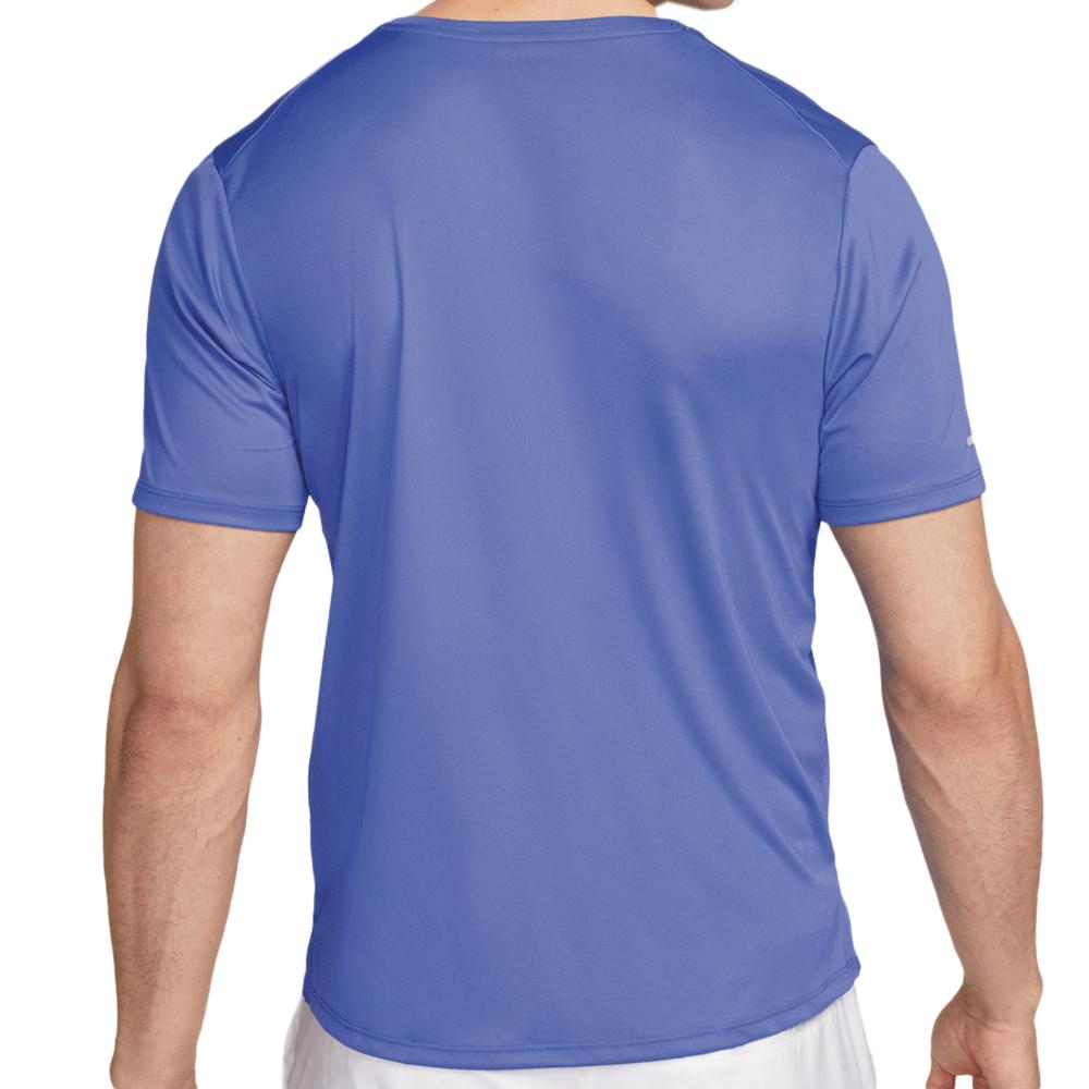 T-shirt Bleu Homme Nike Miler vue 2