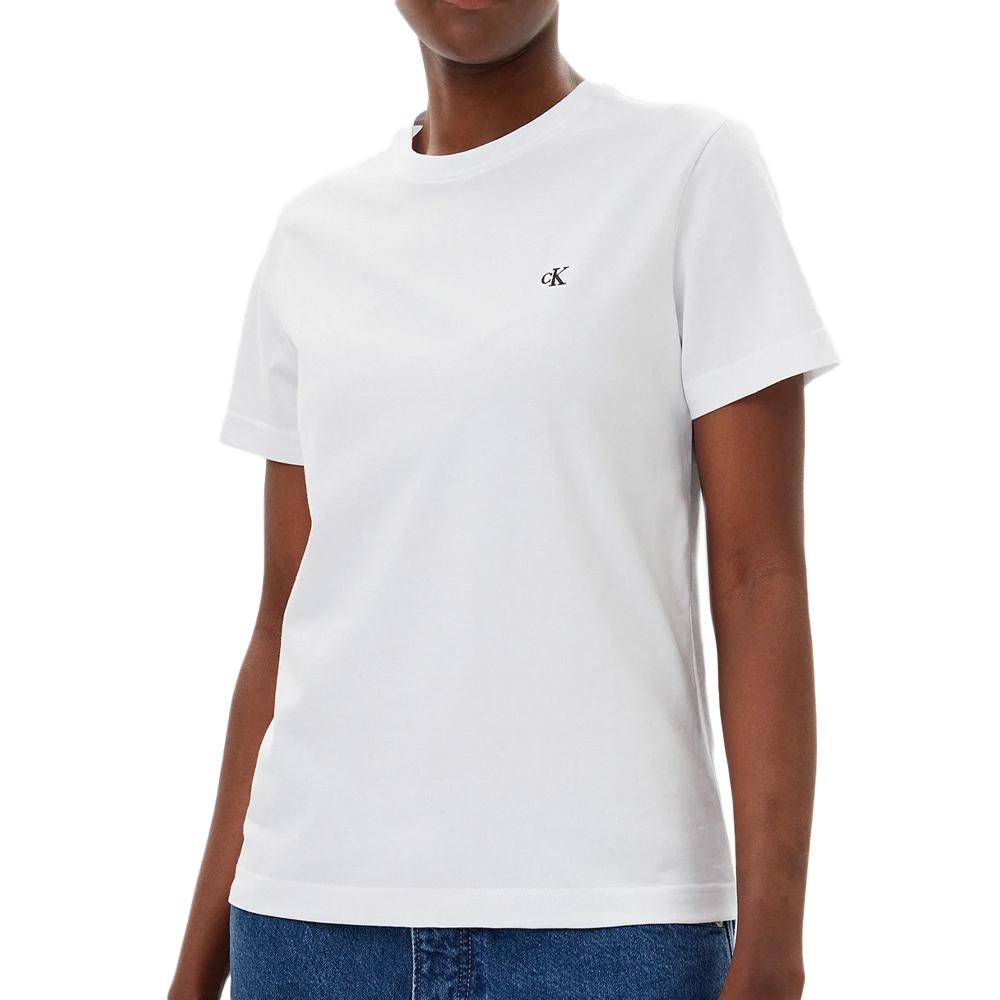T-Shirt Blanc Femme Calvin Klein Jeans Archive pas cher