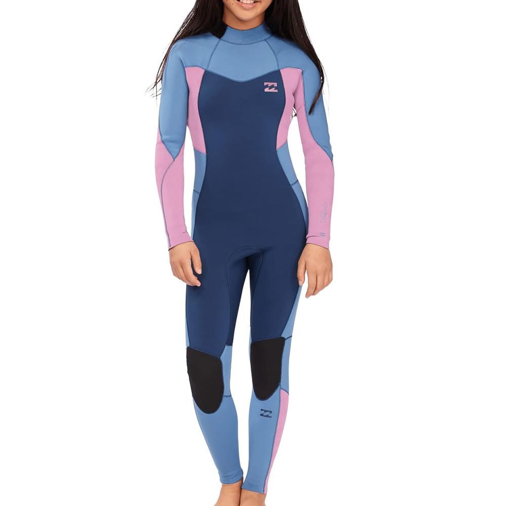 Combinaison de Surf Bleu/Rose Fille Billabong 403 pas cher