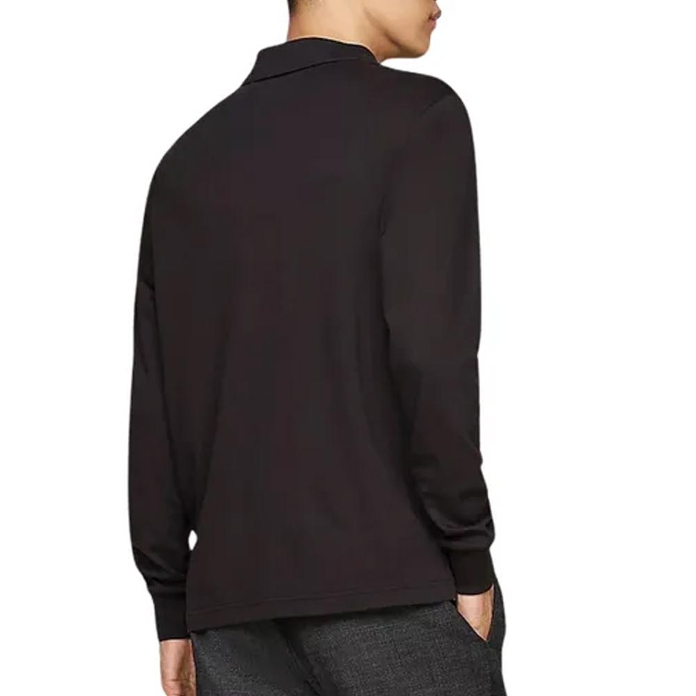 Polo Manches Longues Noir Homme Tommy Hilfiger Liquid vue 2