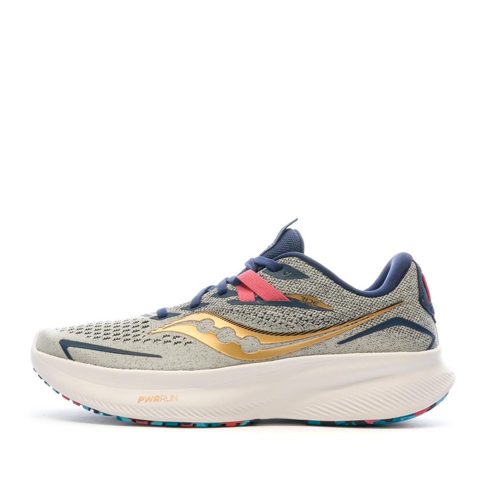 Chaussures de running Grises Femme Saucony Ride 15 Night pas cher
