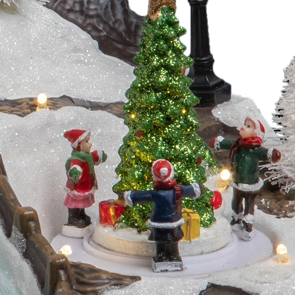 Village de Noël avec illuminations Chalet & Sapin Atmosphera L'auberge vue 2