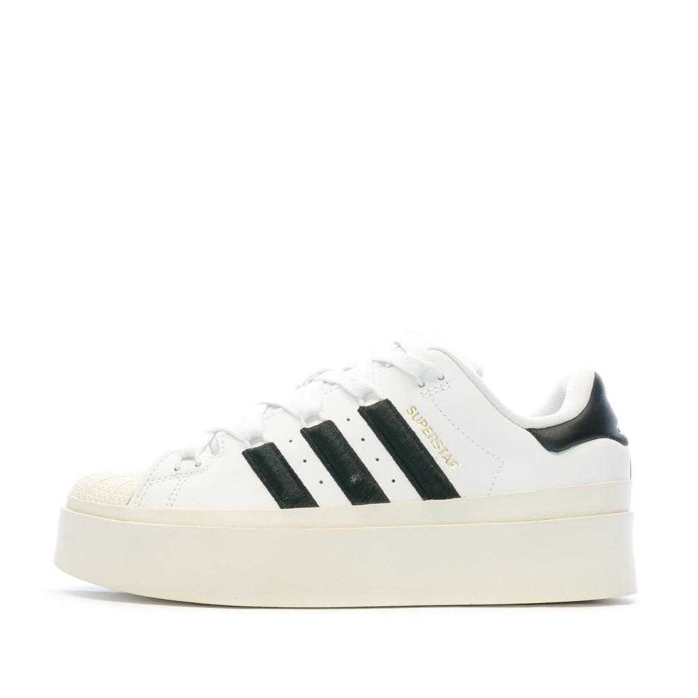 Baskets Blanches/Noir Femme Adidas Superstar Bonega pas cher