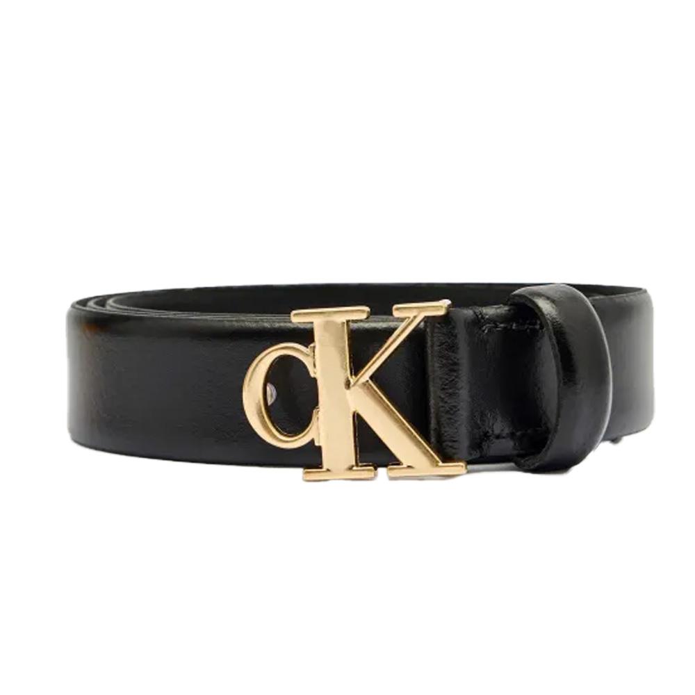Ceinture Noire Femme Calvin Klein Jeans Buckle pas cher