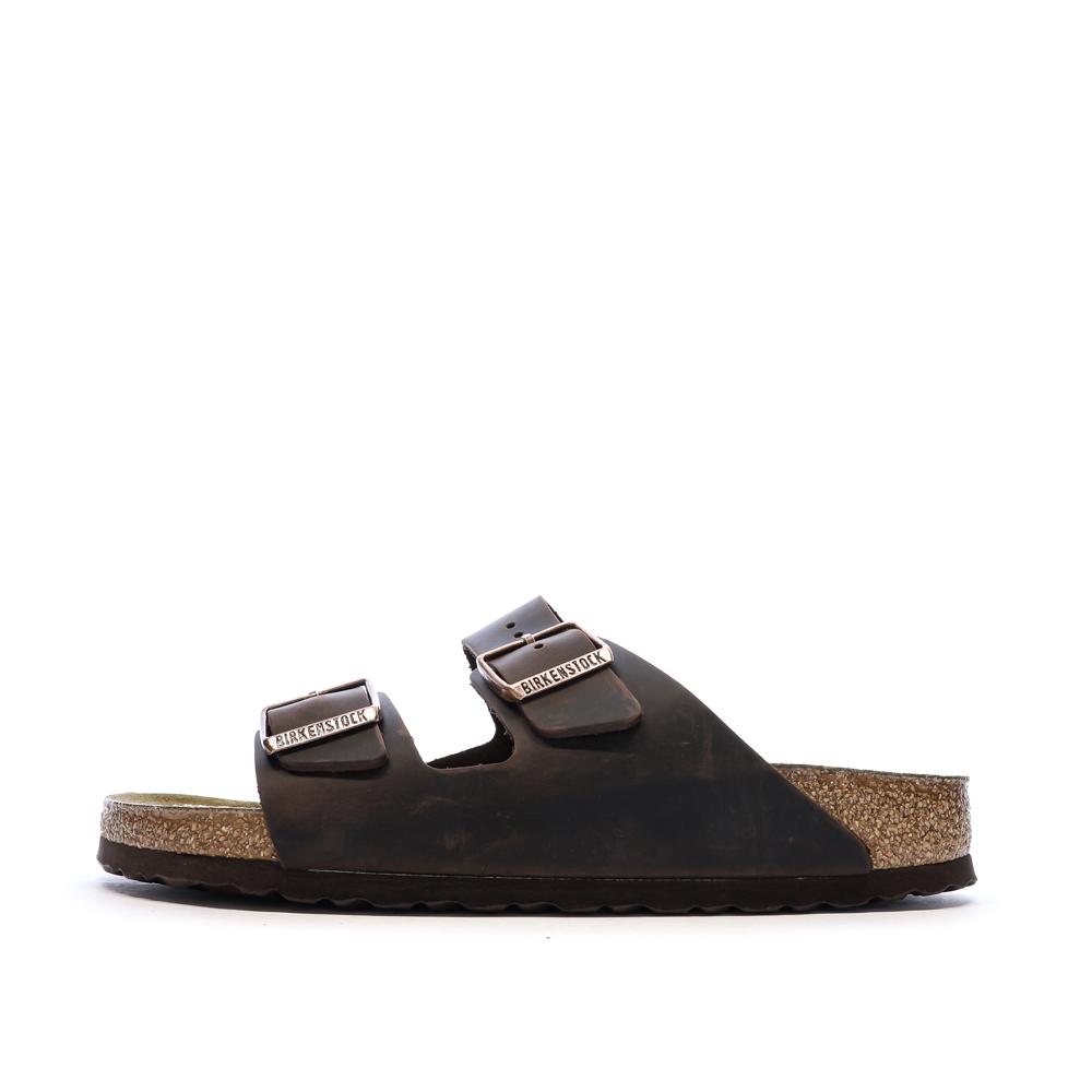 Sandales Marron Cuir Birkenstock Arizona pas cher