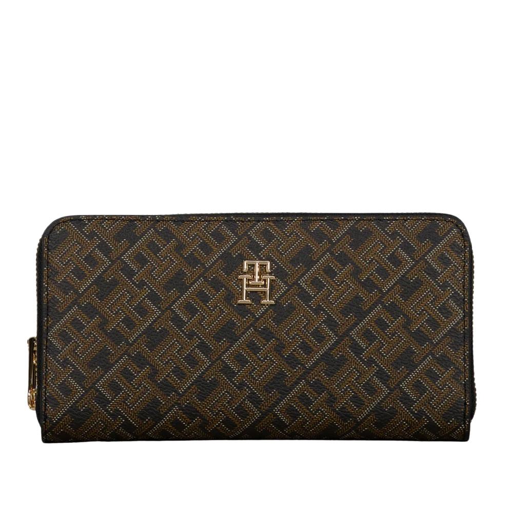 Portefeuille Marron Femme Tommy Hilfiger Mono pas cher