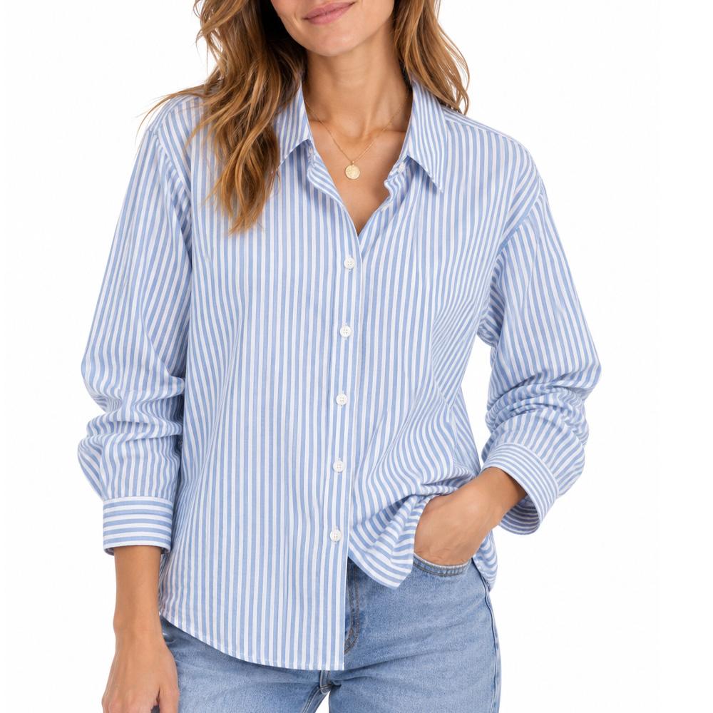 Chemise Rayures Bleu Femme PM Mère & Filles Beach Girl pas cher