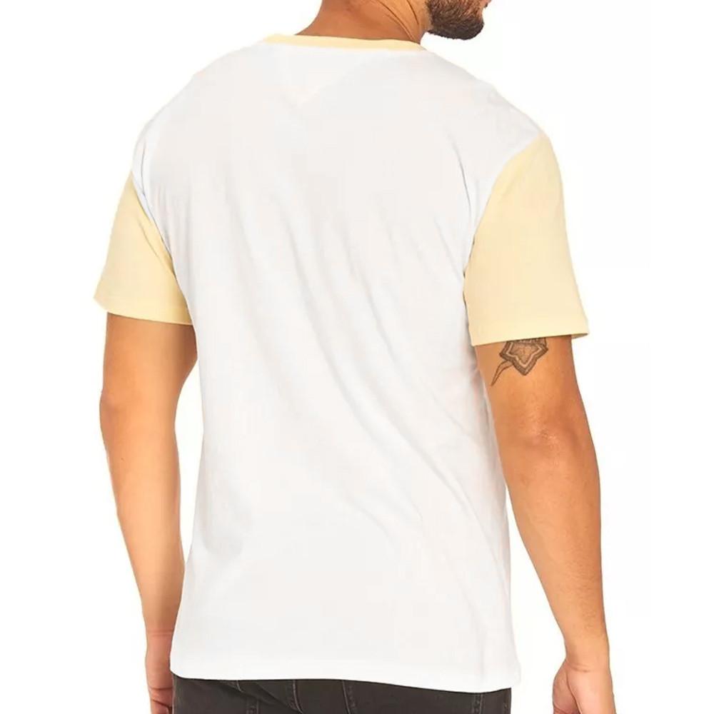 T-shirt Blanc Homme Tommy Hilfiger Contrast vue 2