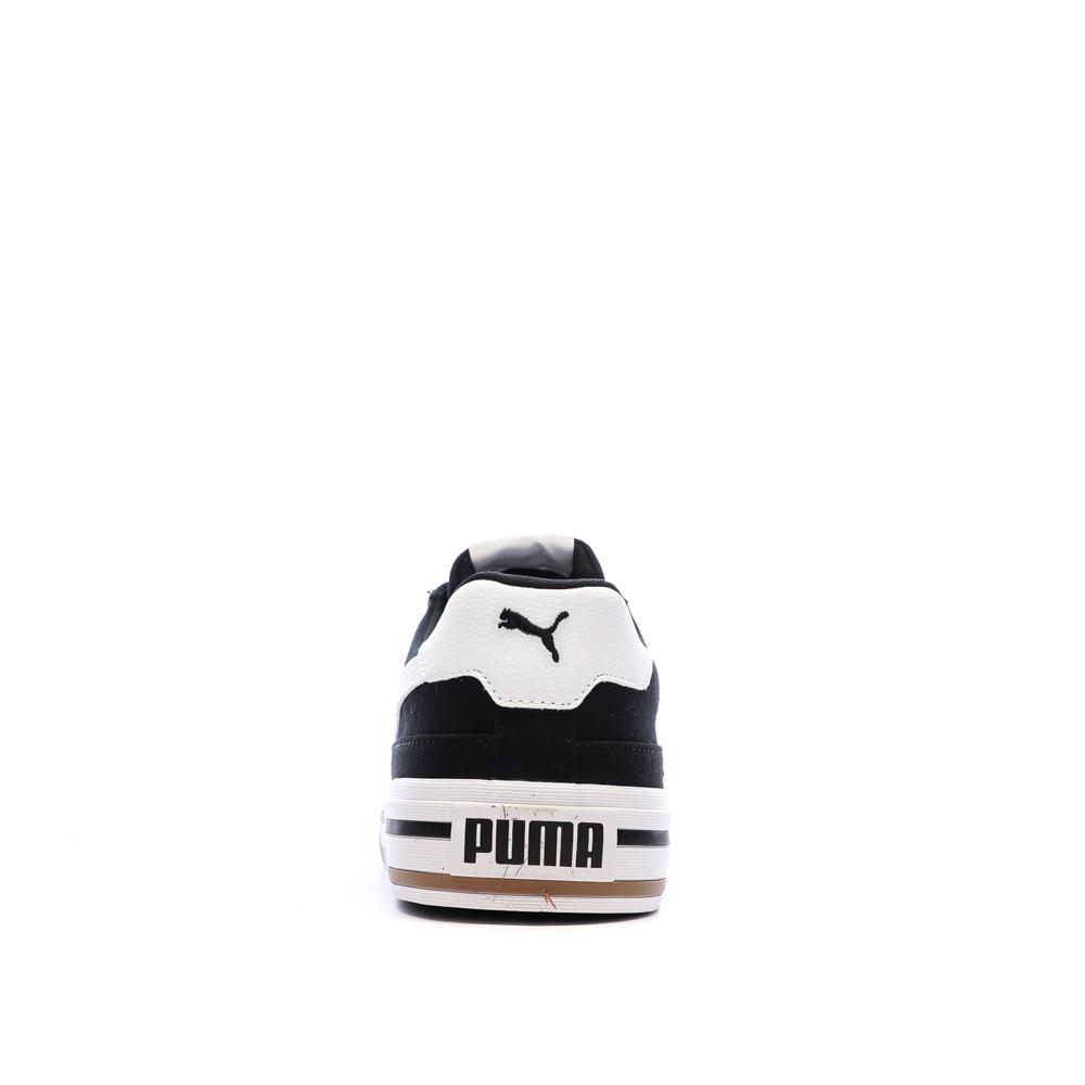 Weiß/Schwarze Puma Court Classic Sneaker für Damen Ansicht 3