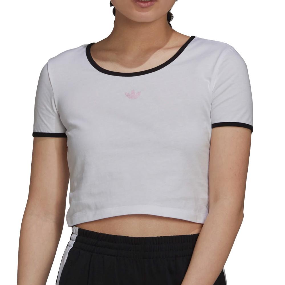 T-shirt Blanc Femme Adidas Cropped Tee H15796 pas cher