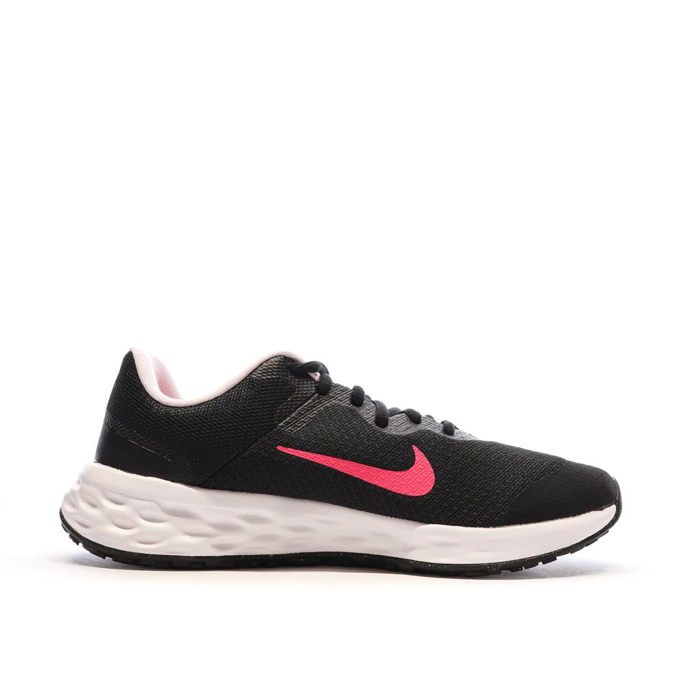Baskets Noire/Rose Fille Nike Revolution 6 vue 2