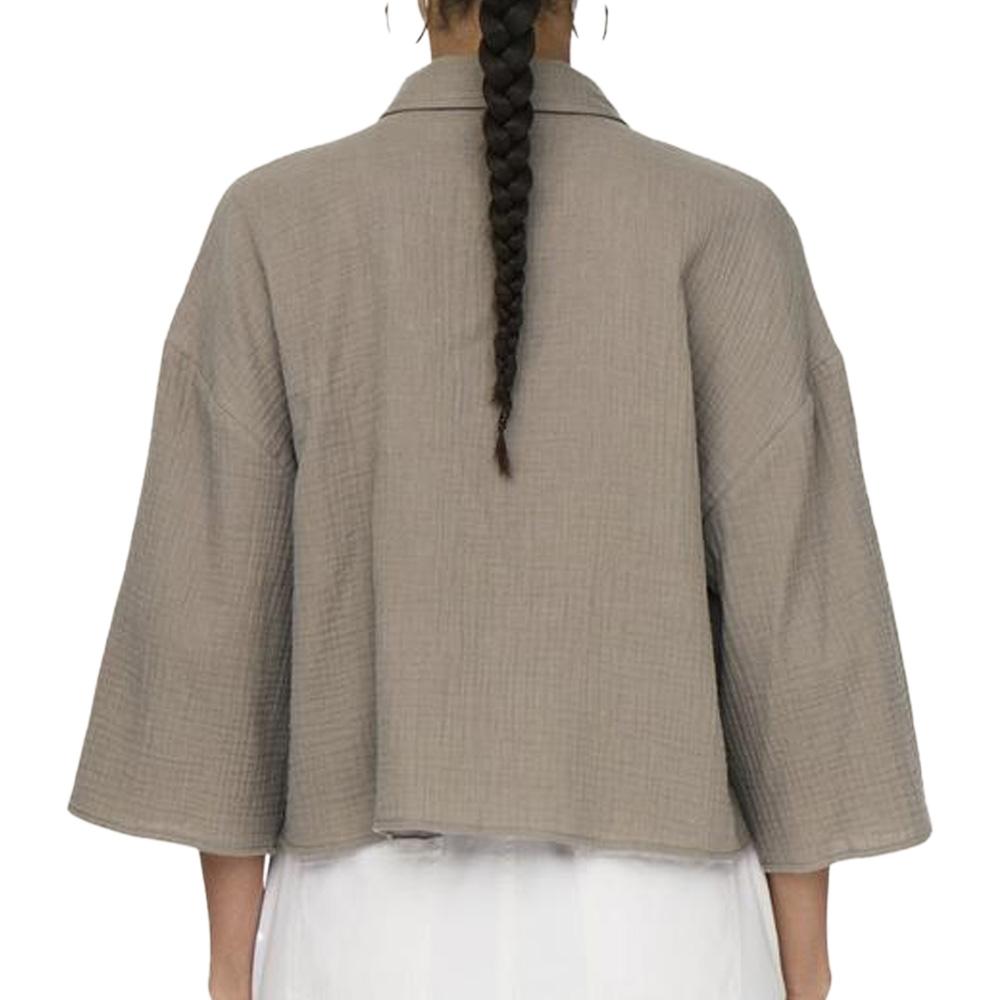 Chemise Taupe Femme JDY Theis Life 3/4 vue 2