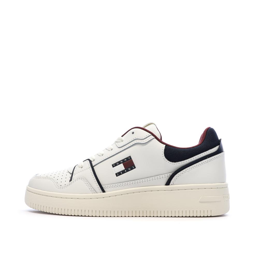 Baskets Blanche Homme Tommy Hilfiger Retro pas cher