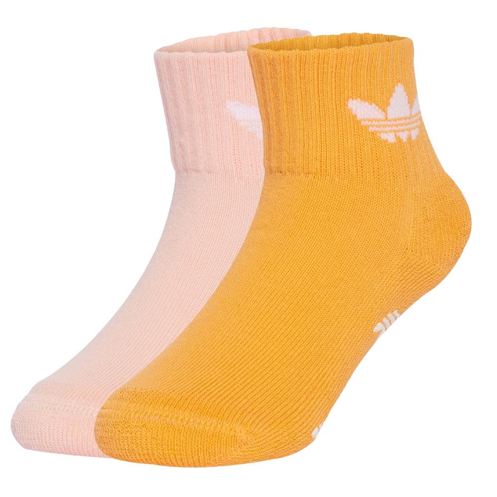 X2 Paires de Chaussettes Rose/Orange Fille/Femme Adidas Ant Slip pas cher