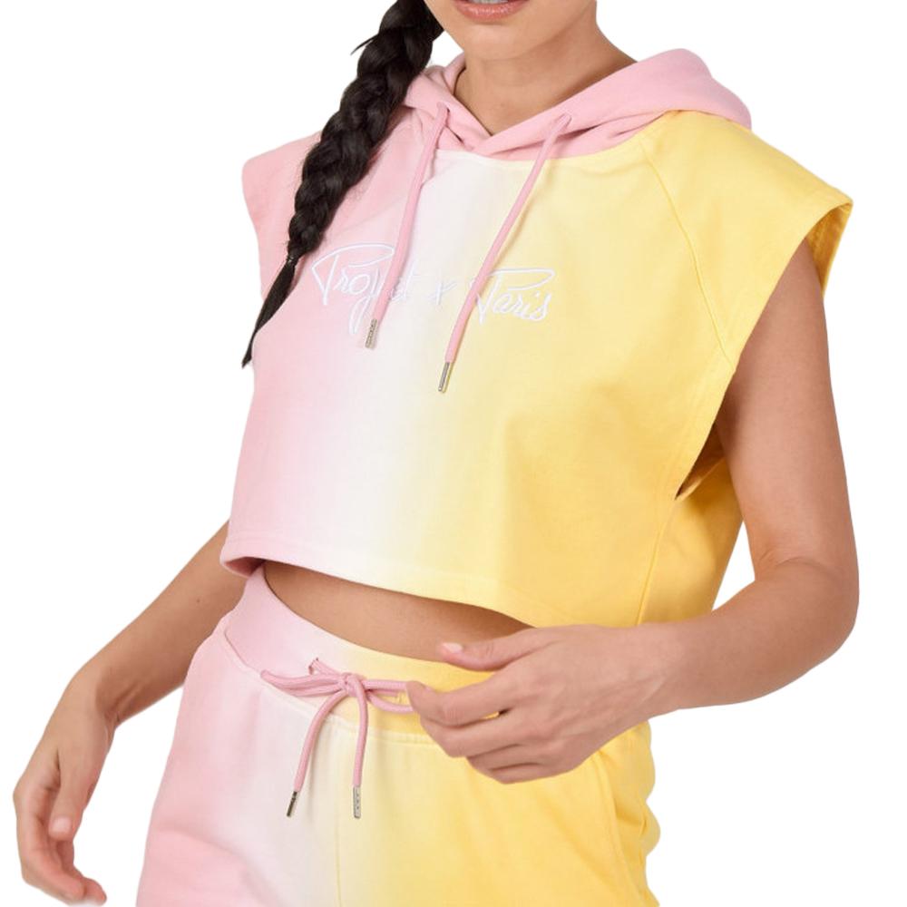 Sweat Jaune/Rose Femme Project X Paris F222114 pas cher