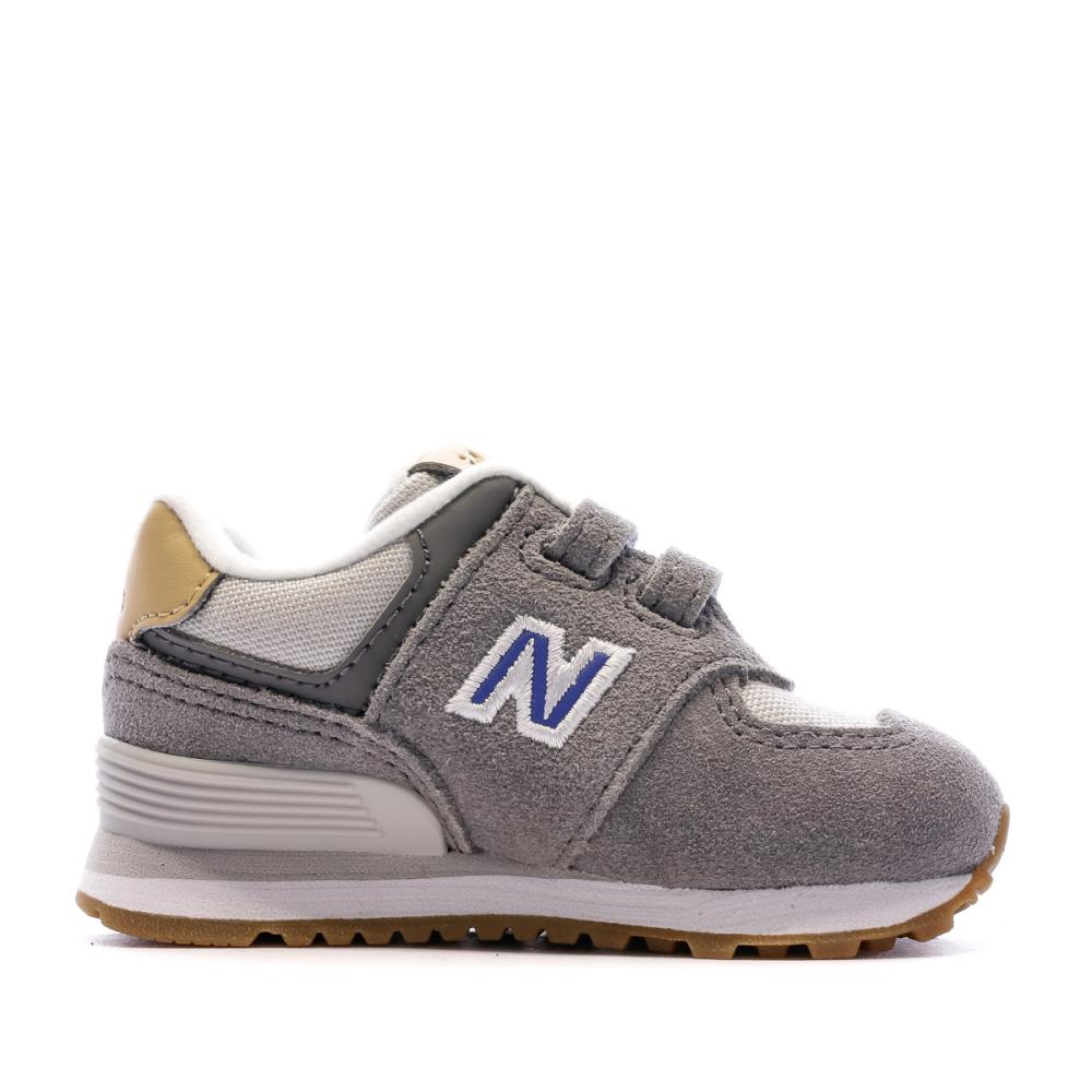 Baskets Grises Bébé Fille New Balance 574 vue 2