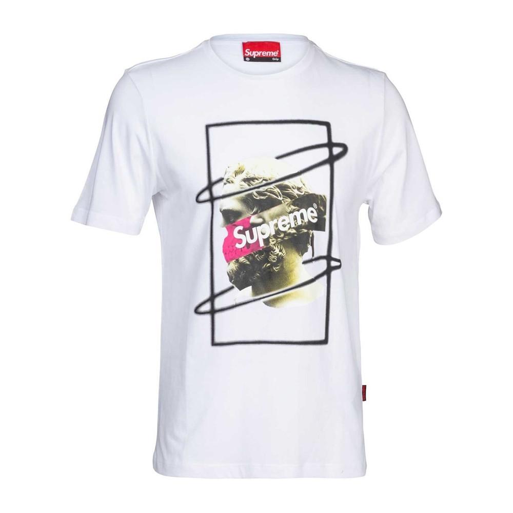 T-shirt Blanc Homme Supreme Grip Greece pas cher