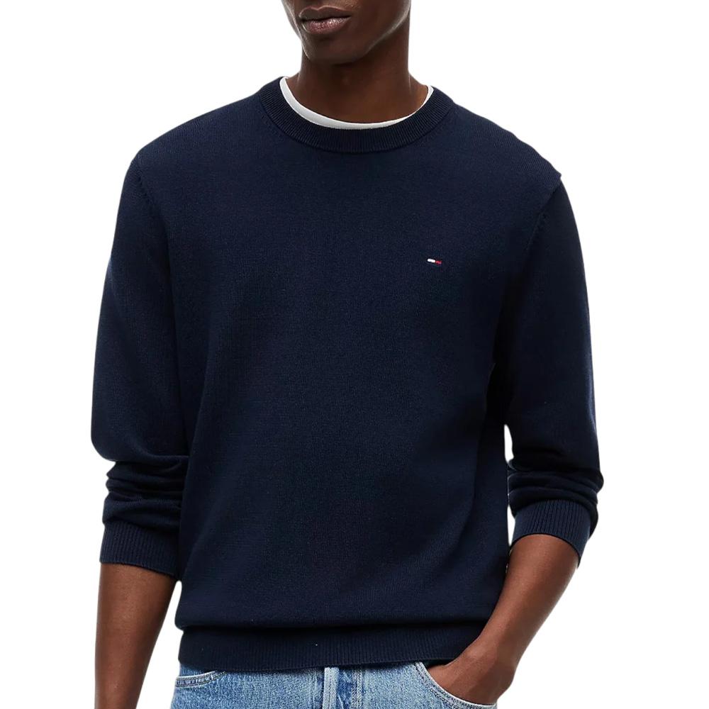 Tommy Hilfiger Herren-Pullover „Tjm Slim Ess“ in Marineblau günstig