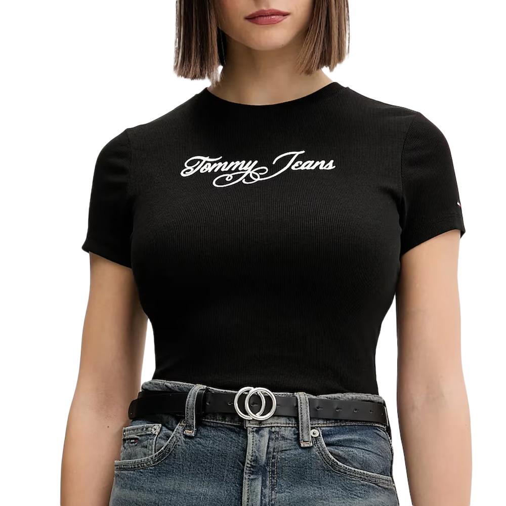 T-Shirt Noir Femme Tommy Hilfiger DW0DW21838 pas cher