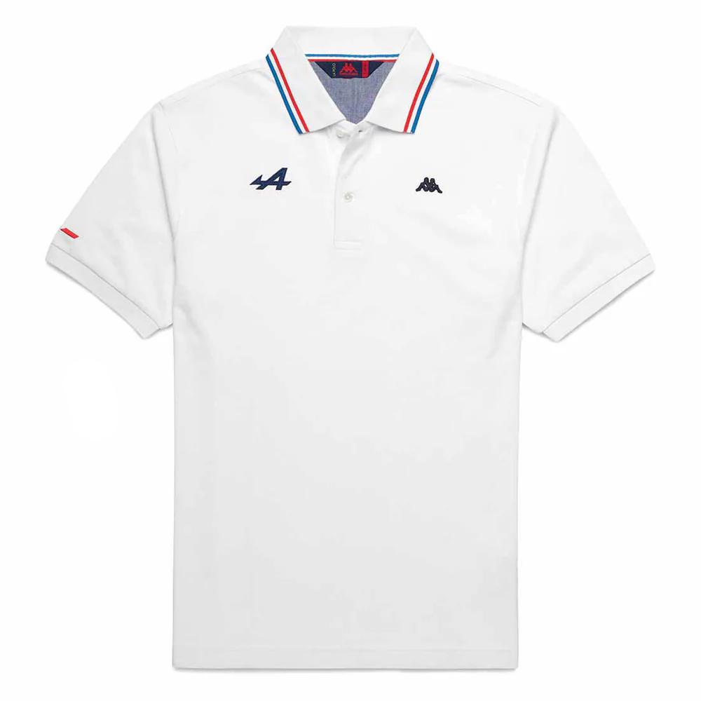 Polo Blanc Homme Kappa Aarau Alpine F1 pas cher