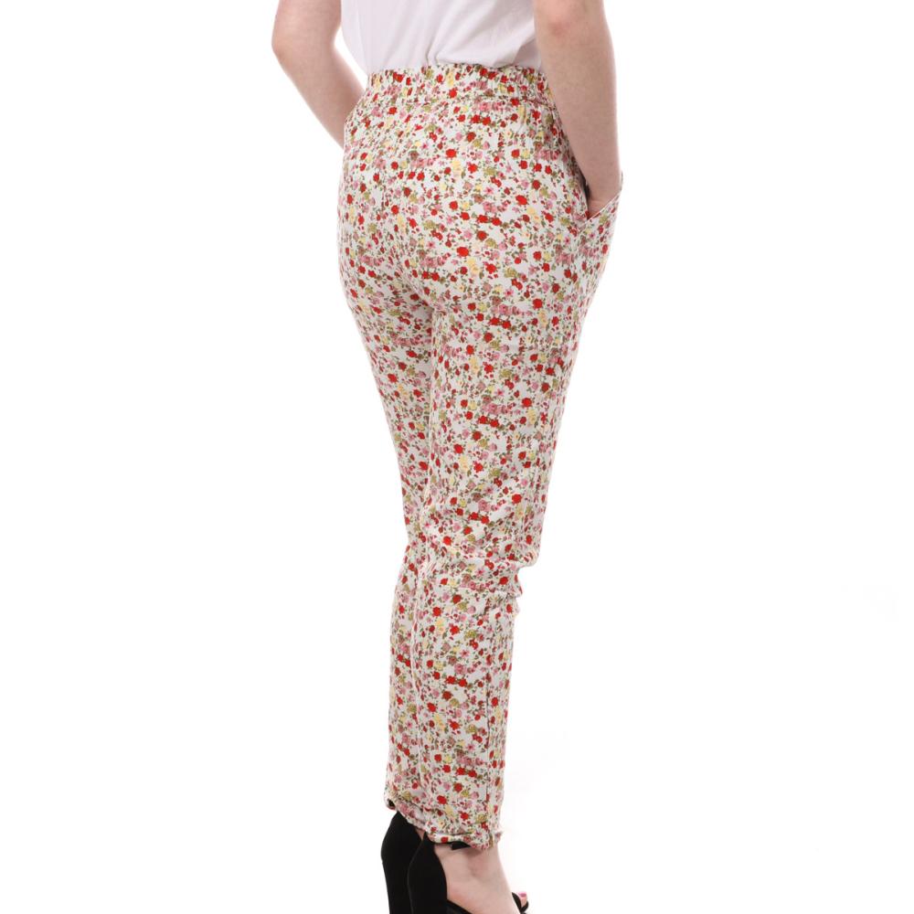 Pantalon Blanc Imprimé Floral Femme Vero Moda Easy vue 2