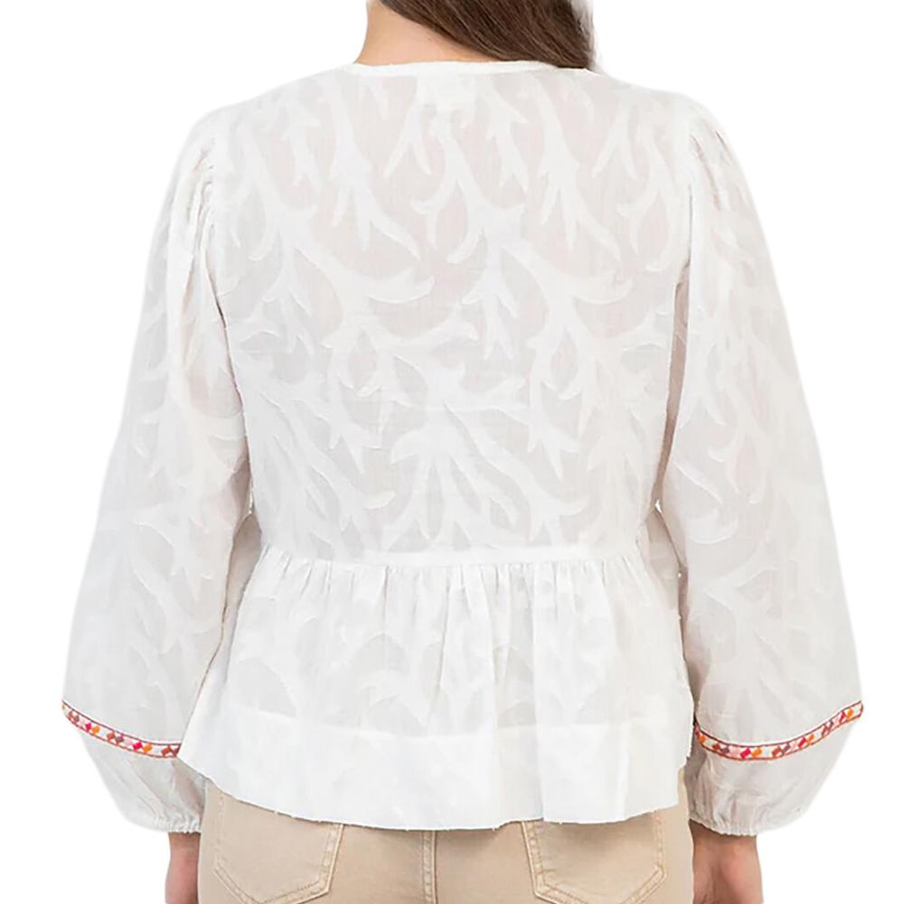 An'ge Anna Women's White Beige Blouse Photo of the Espace des Marques %store% store - view of %key%