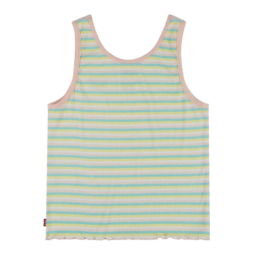 T-shirt Blanc/Jaune/Bleu Fille Levi's 3EE538 vue 2