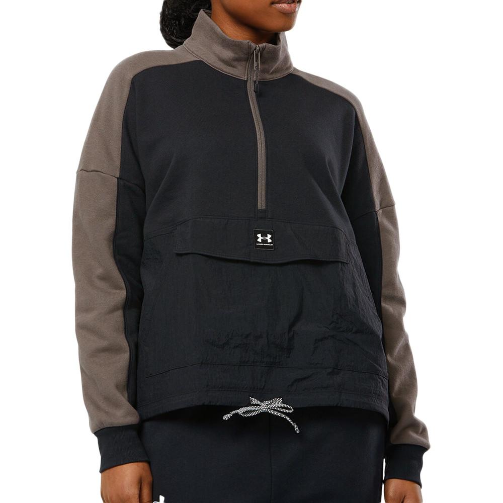 Sweat Noir/Gris Femme Under Armour Rival Fleece pas cher