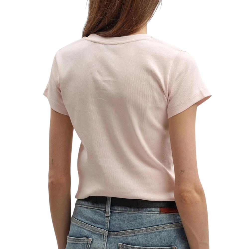 T-Shirt Rose Pale Femme Pepe jeans PL506037 vue 2