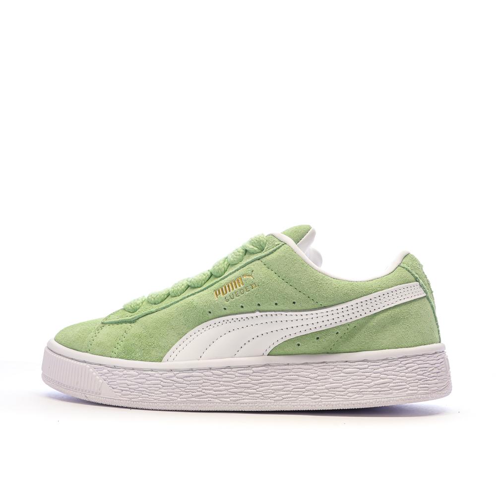 Baskets Vert/Blanc Femme Puma Suede XL pas cher