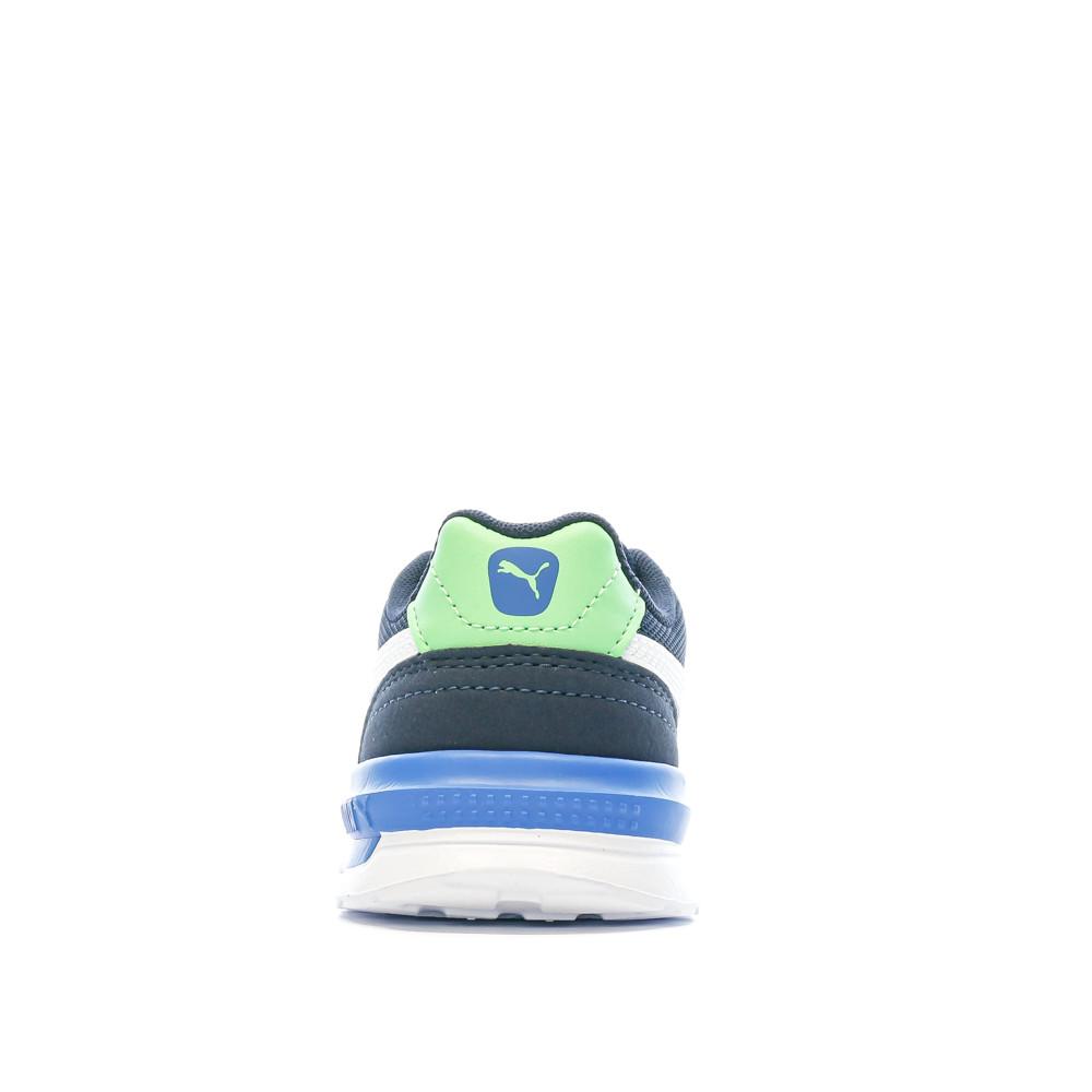 Baskets Gris/Blanc/Bleu Garçon Puma Graviton vue 3