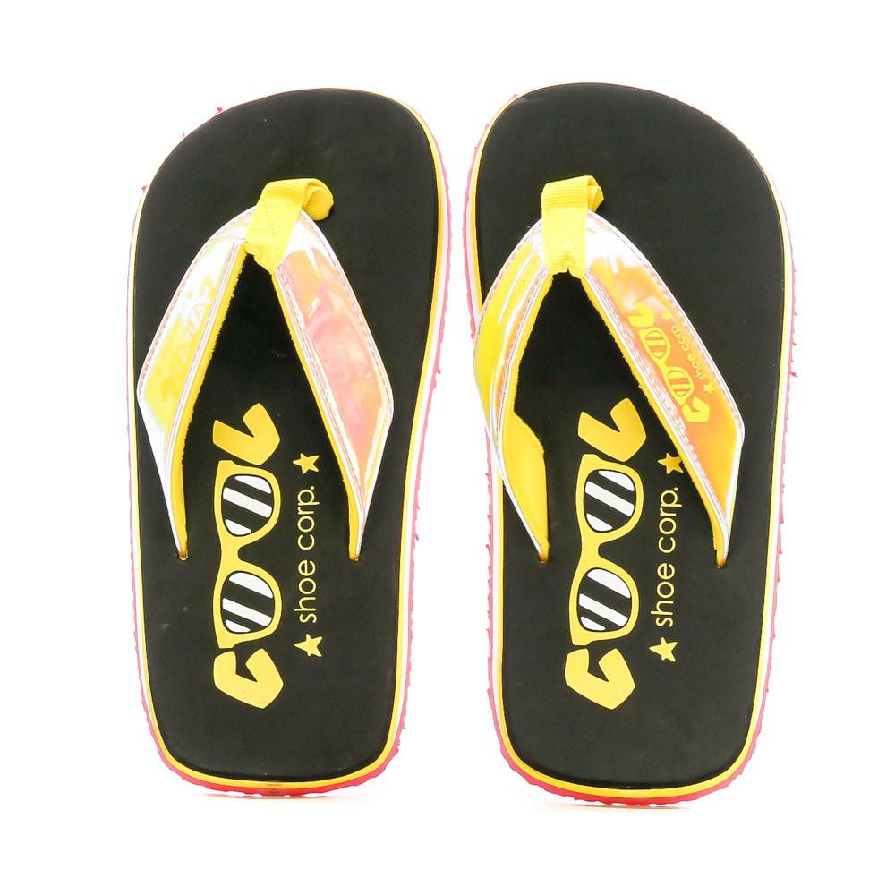 Tongs Noir/Jaune Femme Cool Shoe Original Eve vue 3