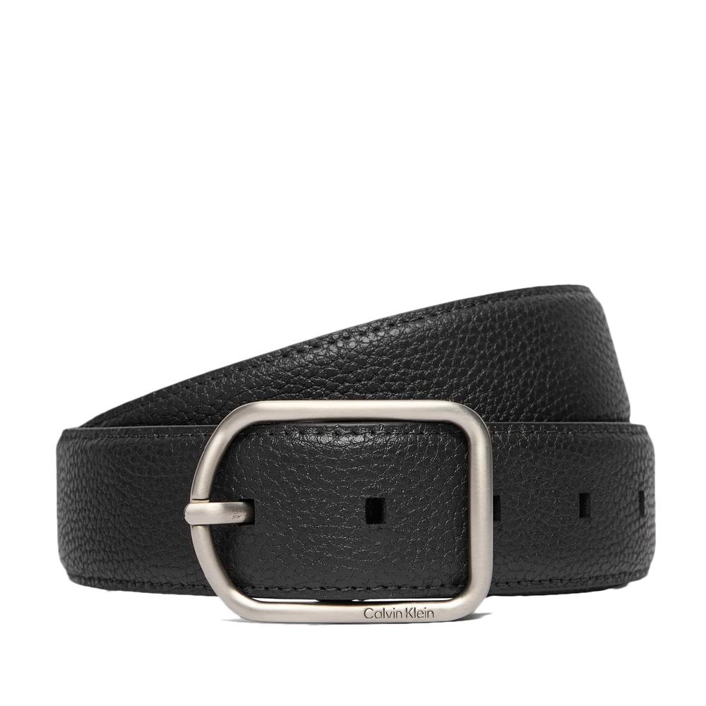 Ceinture Noire Homme Calvin Klein Jeans Round pas cher