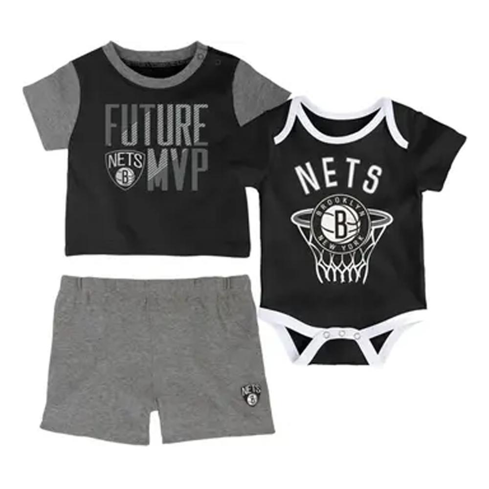 Ensemble 3 pieces Noir Garcon Bebe NBA Brooklyn Nets Espace des marques