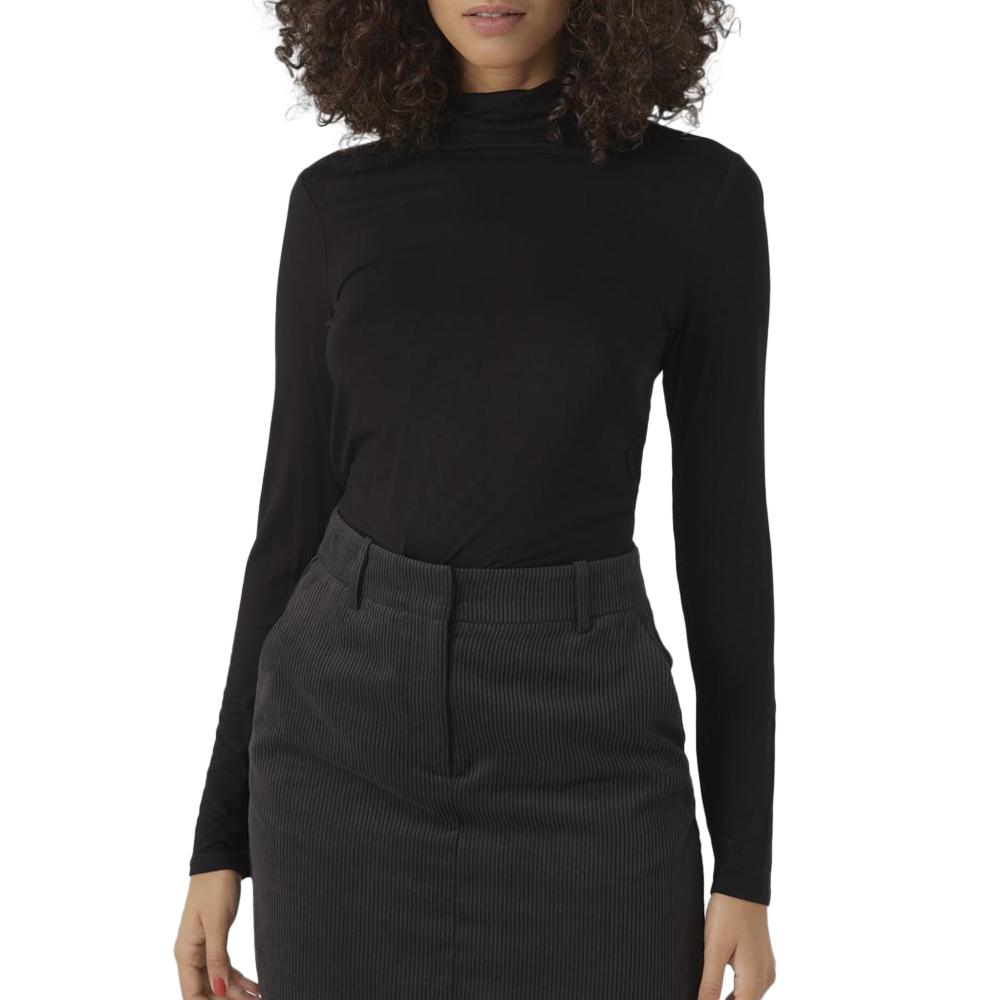 T-Shirt Col Roulé Noir Femme Vero Moda Alberte pas cher