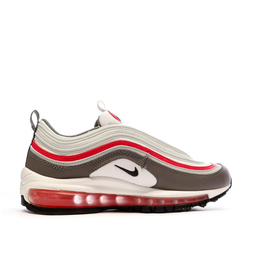Baskets Blanches/Grises/Rouges Garçon Nike Air Max 97 Bg vue 2