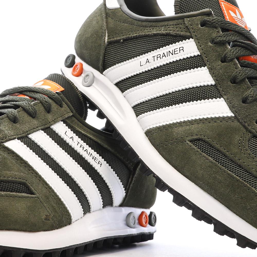 Baskets Kakis Homme Adidas La Trainer vue 7