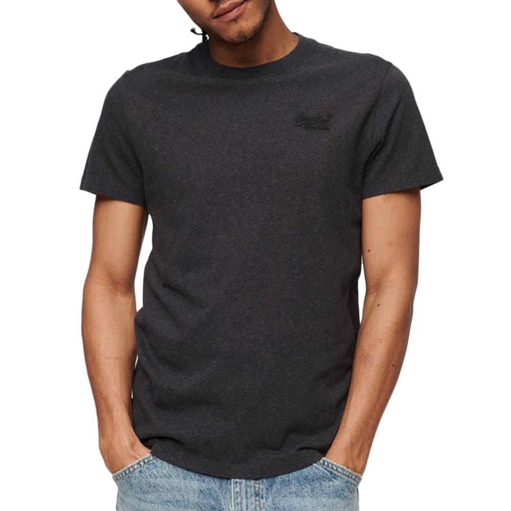 T-shirt Noir Superdry Homme Vintage Logo Tee pas cher