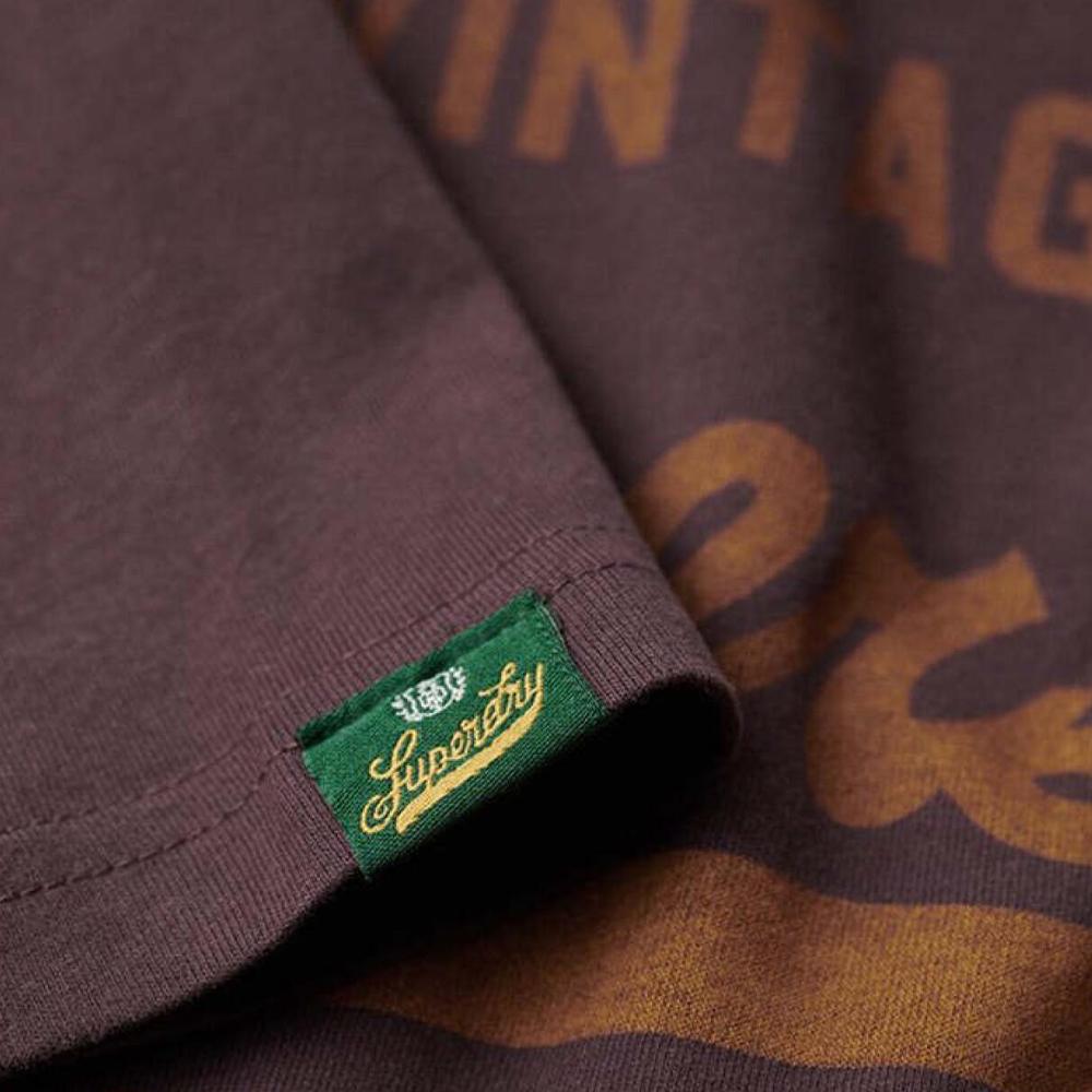 T-shirt Bordeaux Homme Superdry Premium vue 2