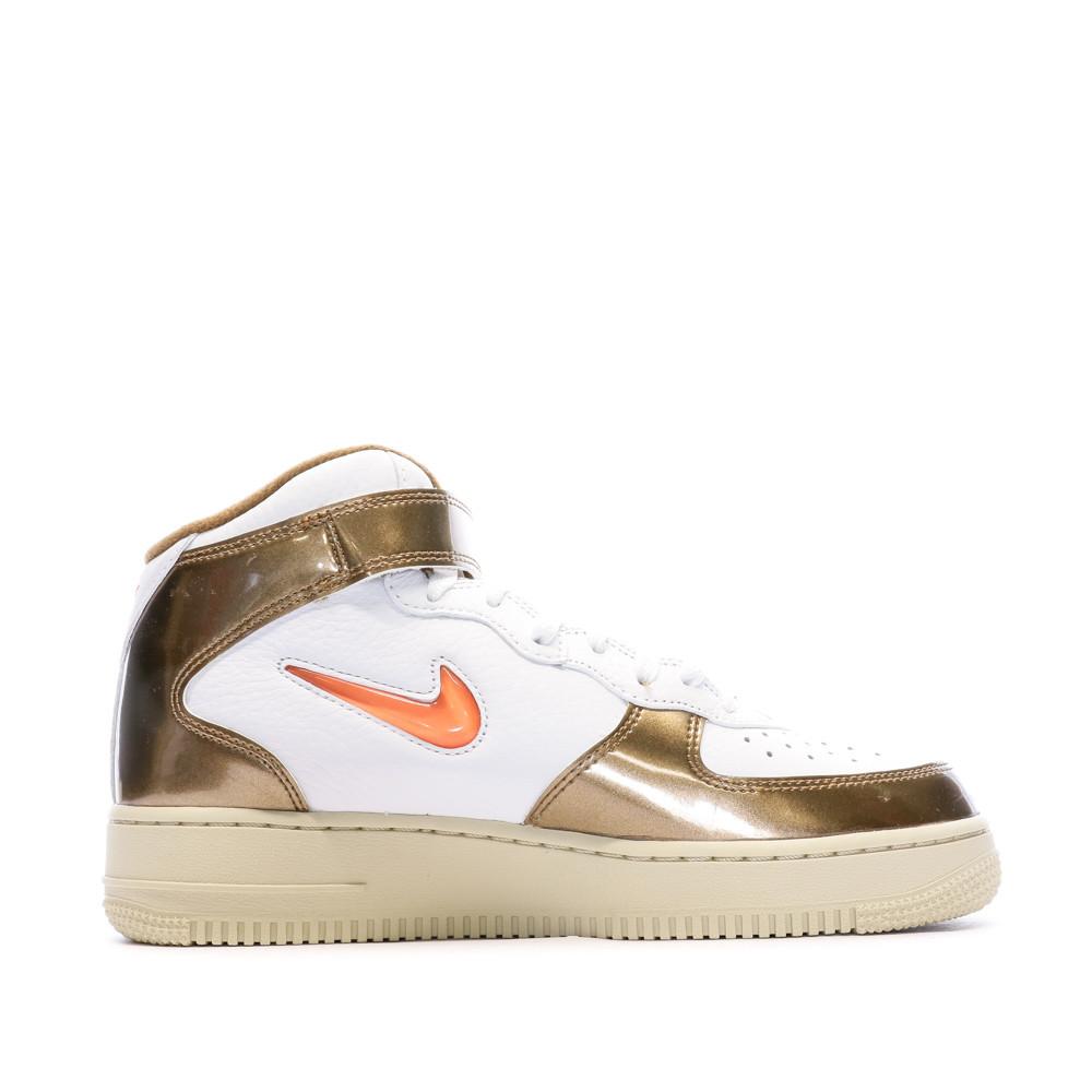 Baskets Blanches/Cuivre Mixte Nike Air Force 1 Mid vue 2